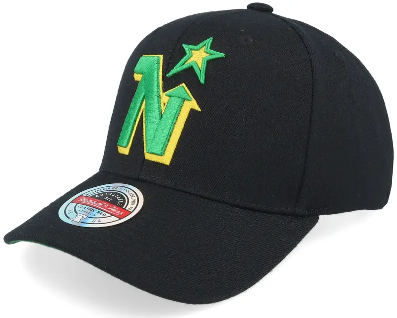 Mitchell & Ness Hatstore Exclusive x Minnesota North Stars Wordmark Black/Green Adjustable online