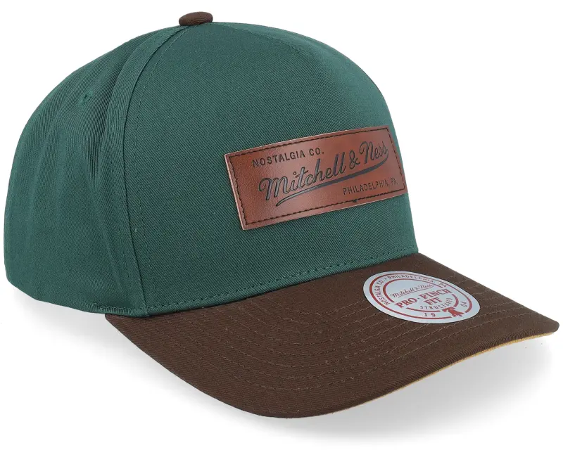 Mitchell & Ness Hatstore Exclusive x Pro Crown Box Logo Dark Green/Brown A-Frame Adjustable online