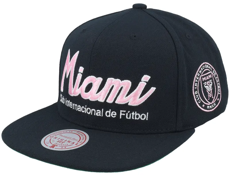 Mitchell & Ness International Miami Fotball Club Team Script 2.0 Black Snapback online