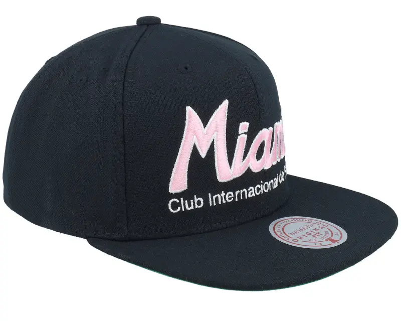 Mitchell & Ness International Miami Fotball Club Team Script 2.0 Black Snapback online