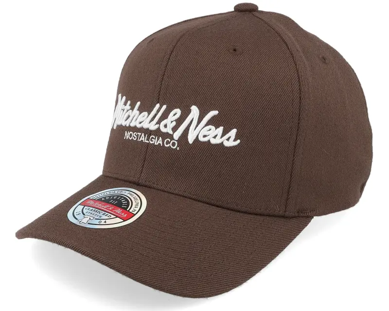 Mitchell & Ness Pinscript Brown/White Adjustable online