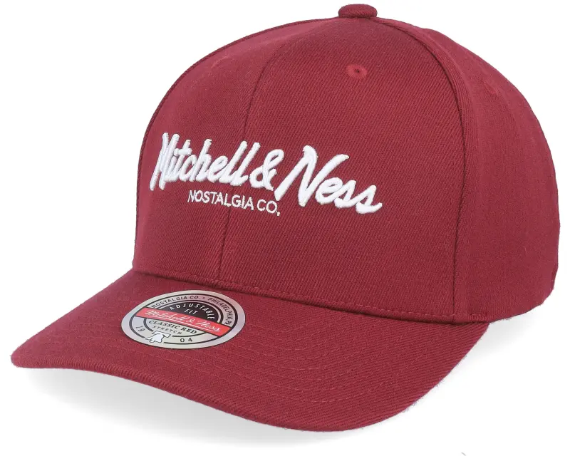 Mitchell & Ness Pinscript Burgundy/White Adjustable online