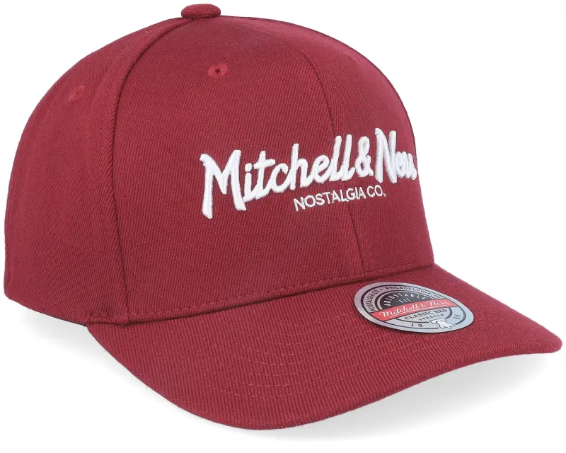 Mitchell & Ness Pinscript Burgundy/White Adjustable online