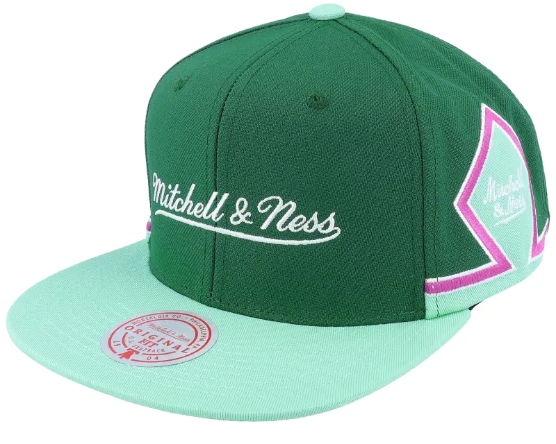 Mitchell & Ness Pinscript Diamond Green Snapback online