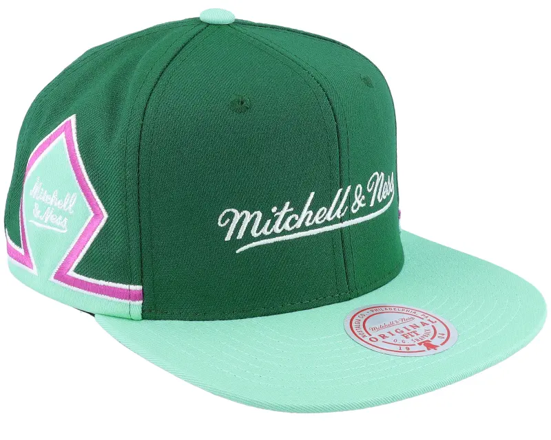 Mitchell & Ness Pinscript Diamond Green Snapback online