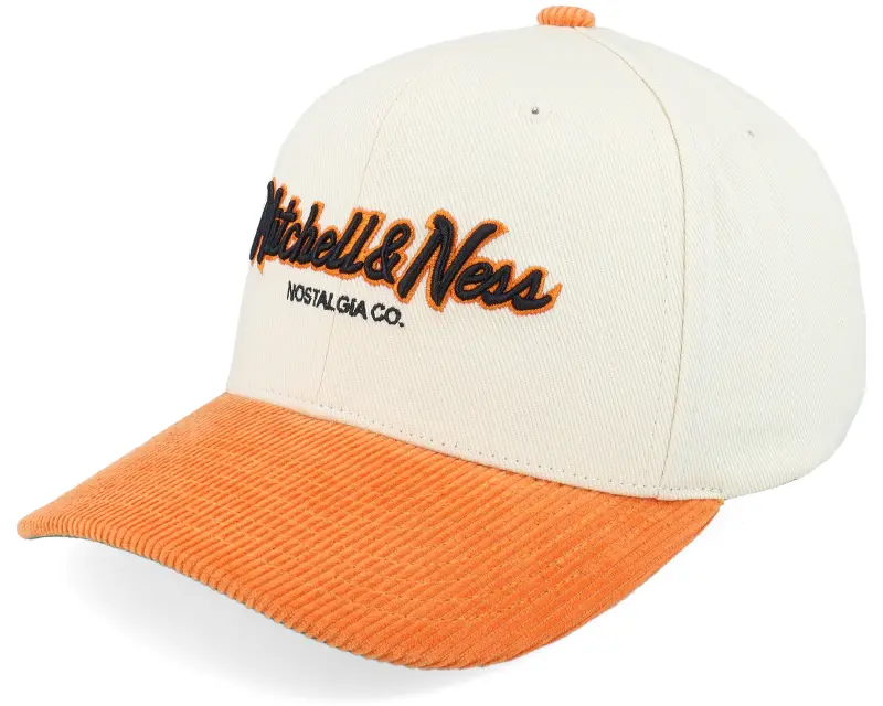 Mitchell & Ness Pinscript Sunset Pro Crown Sand/Orange Adjustable online