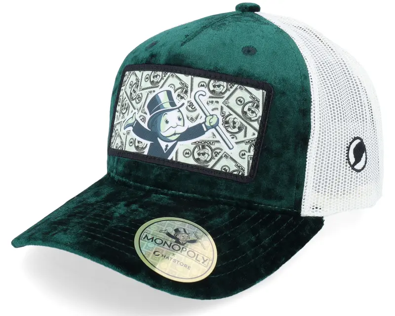 Monopoly Monopoly Man Green Green/White Velvet Trucker online