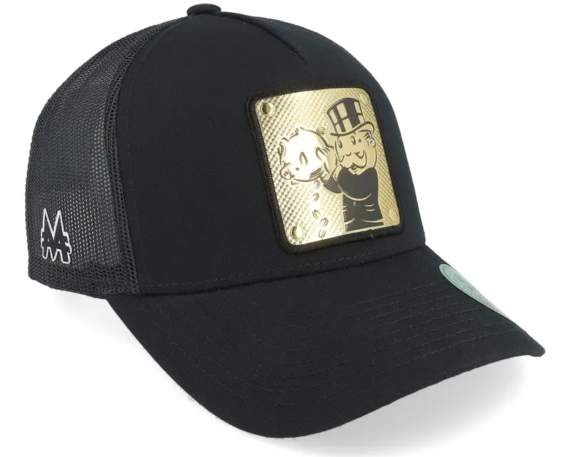 Monopoly Piggy Bank Gold Patch Black Trucker online