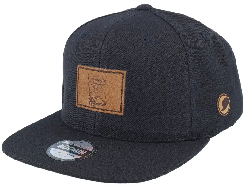Moomin Snufkin Engraved Patch Black Snapback online