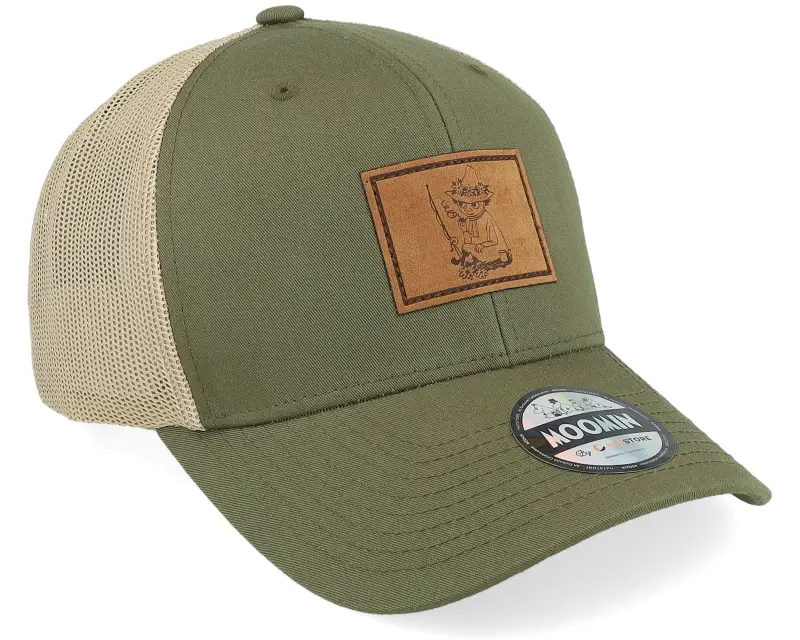 Moomin Snufkin Engraved Patch Green/Khaki Trucker online