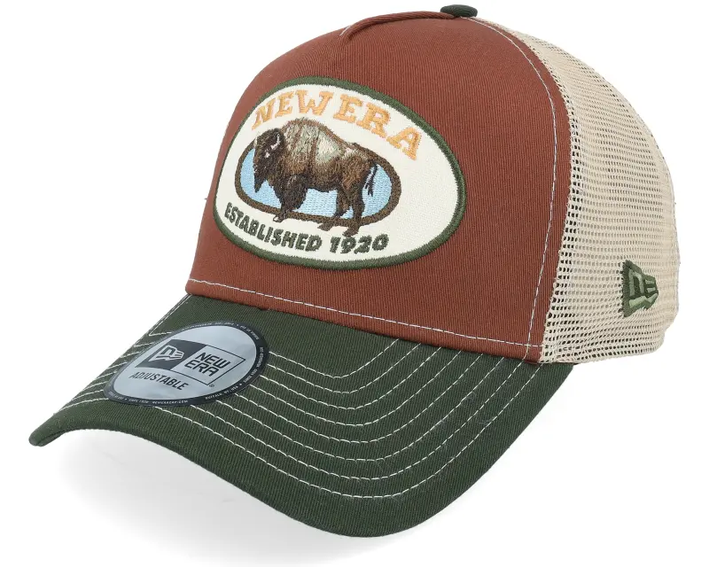 New Era Animal Patch Brown/Dark Green Trucker online