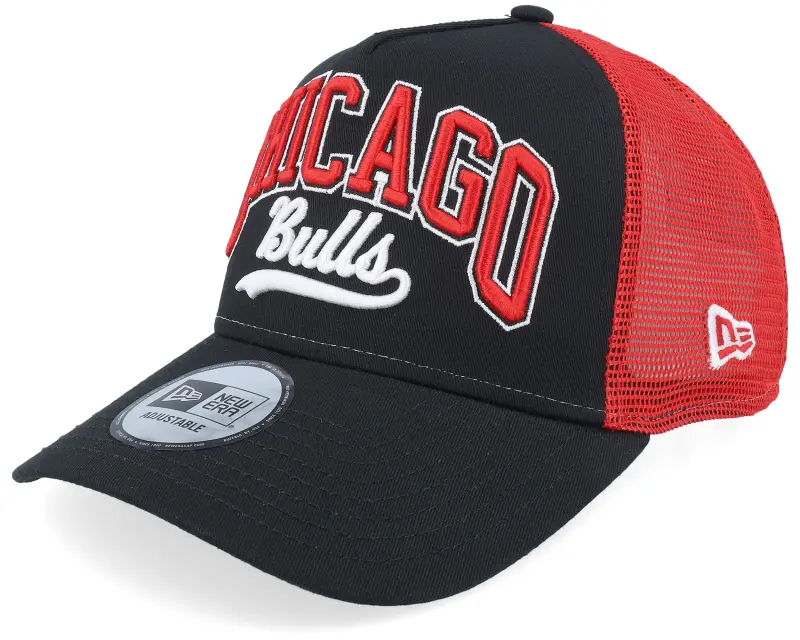 New Era Chicago Bulls Script Black/Red A-frame Trucker online