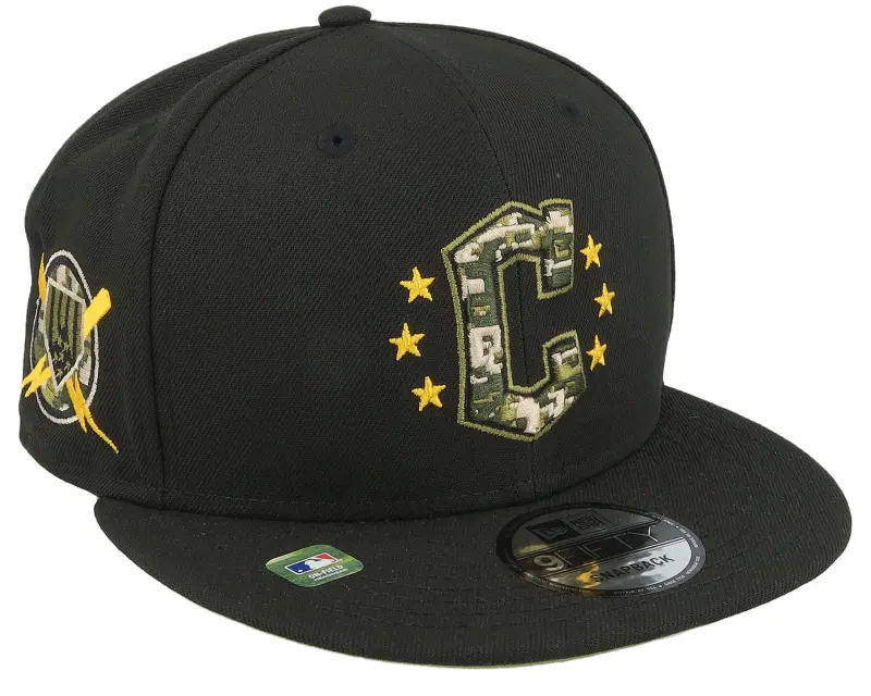 New Era Cleveland Guardians MLB24 Armed Forces Day 9FIFTY Black Snapback online