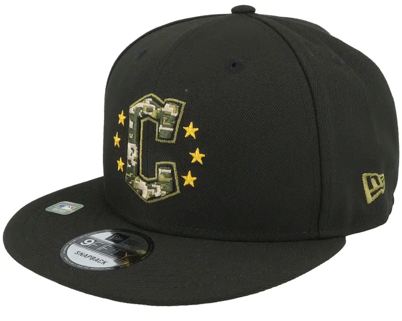 New Era Cleveland Guardians MLB24 Armed Forces Day 9FIFTY Black Snapback online