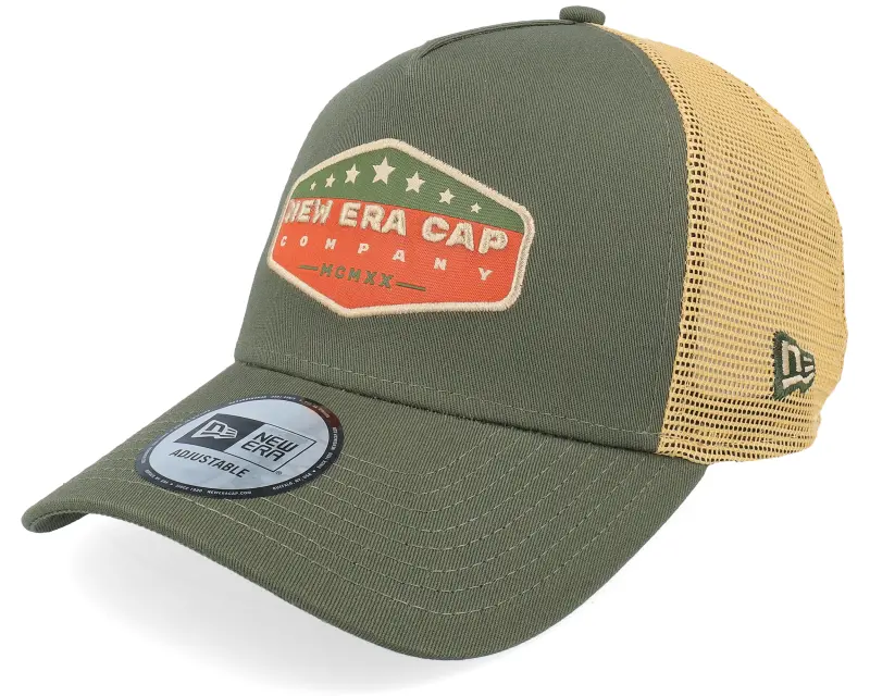 New Era Cotton Patch Olive A-Frame Trucker online