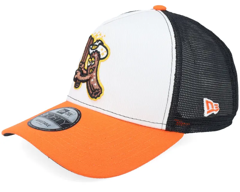 New Era Hatstore Exclusive x San Jose Giants Copper Churros 9FORTY White/Orange/Black A-Frame Trucker online