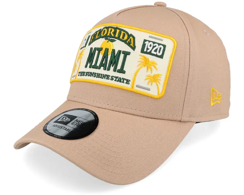 New Era Miami License Plate Florida Terracotta A-Frame Adjustable online