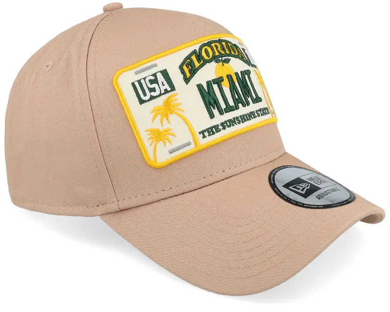 New Era Miami License Plate Florida Terracotta A-Frame Adjustable online