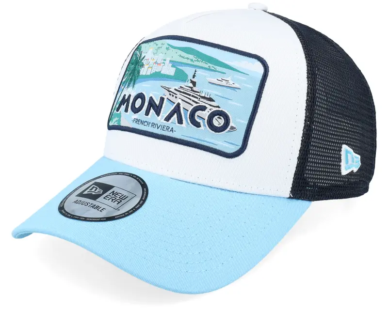 New Era Monaco Summer White/Black/Pale Blue A-Frame Trucker online