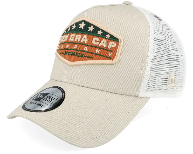 New Era New Era Co Patch Stone/White A-frame Trucker online