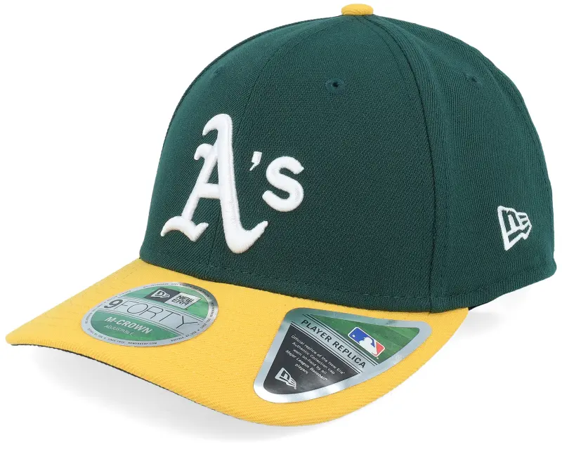 New Era Oakland Athletics MLB PR 9FORTY M-Crown Dark Green/Yellow Adjustable online