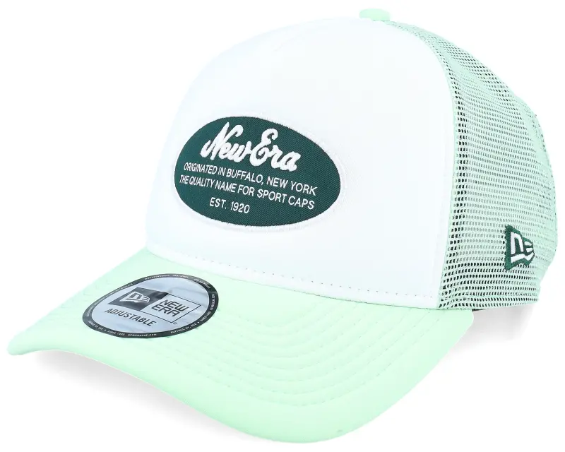 New Era Oval Foam Patch White/Palm Green Trucker online