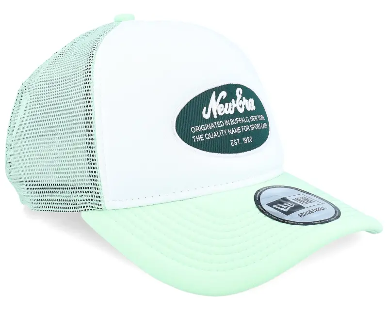 New Era Oval Foam Patch White/Palm Green Trucker online