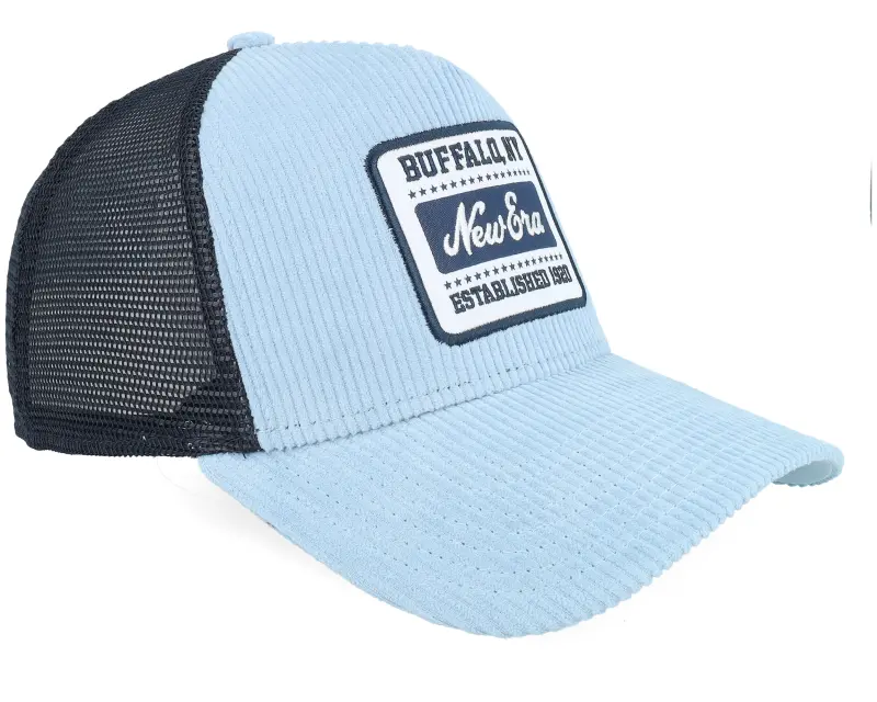 New Era Patch Buffalo NY Cord Sky Blue/Black A-Frame Trucker online