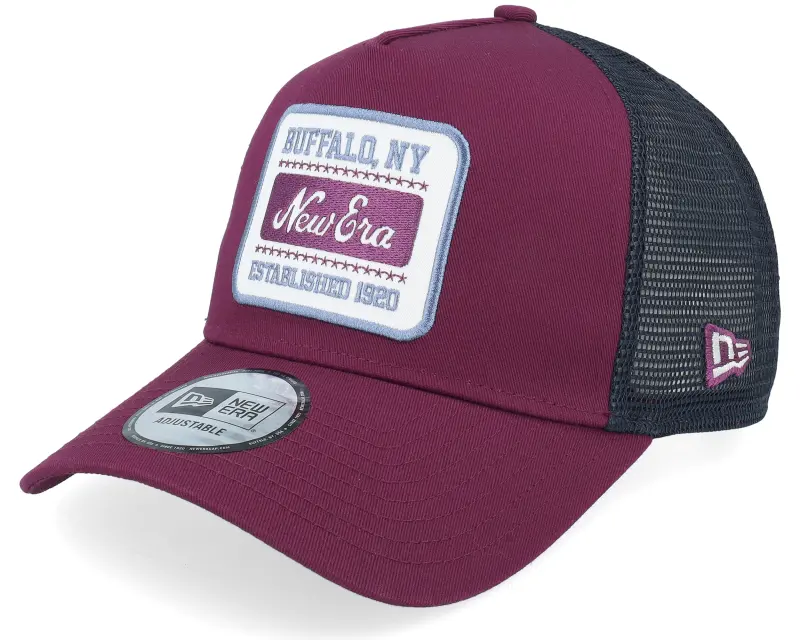 New Era Patch Burgundy/Black A-Frame Trucker online
