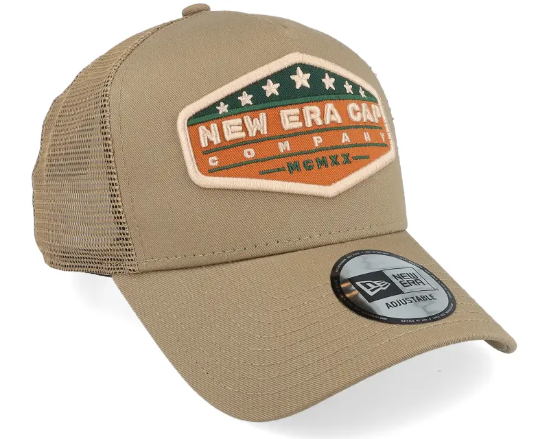 New Era Patch Khaki A-frame Trucker online