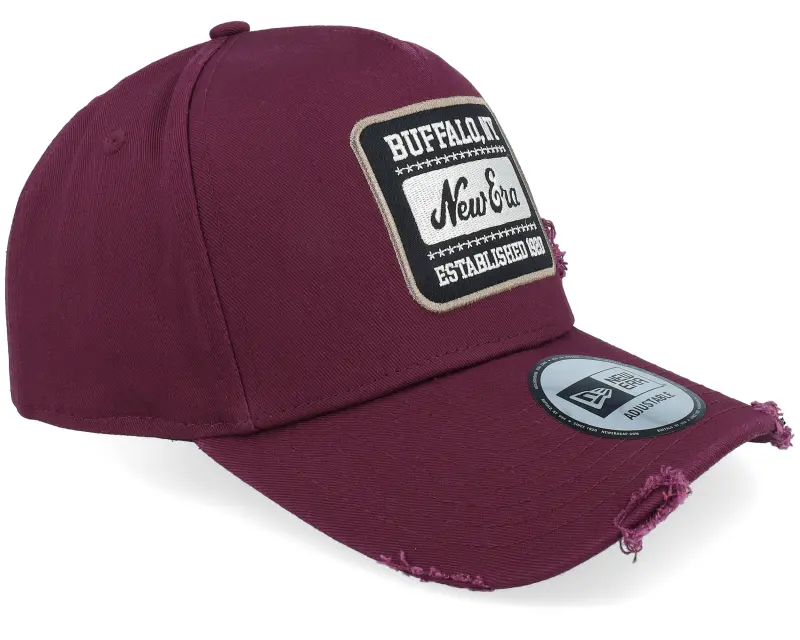 New Era Patch Wash Burgundy A-Frame Adjustable online