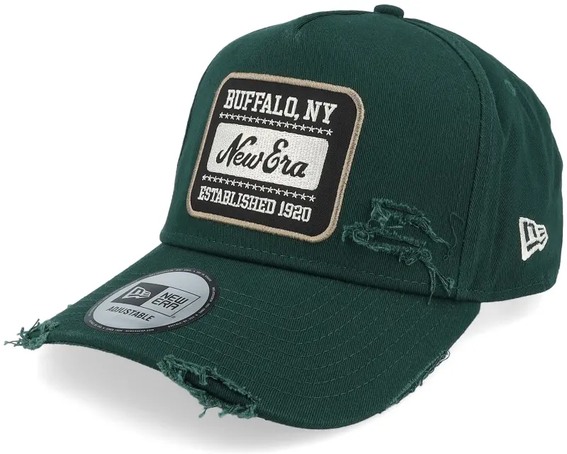 New Era Patch Wash Dark Green A-Frame Adjustable online
