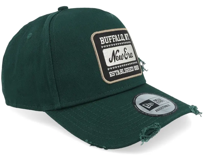 New Era Patch Wash Dark Green A-Frame Adjustable online
