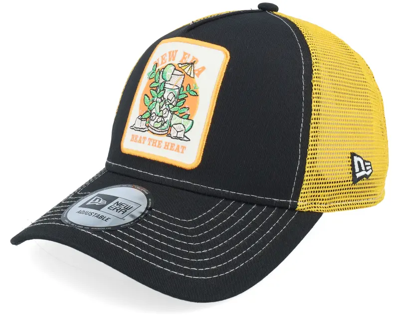 New Era Summer Patch Black/Yellow A-Frame Trucker online
