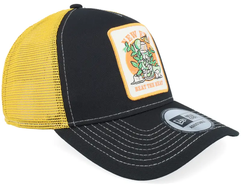 New Era Summer Patch Black/Yellow A-Frame Trucker online