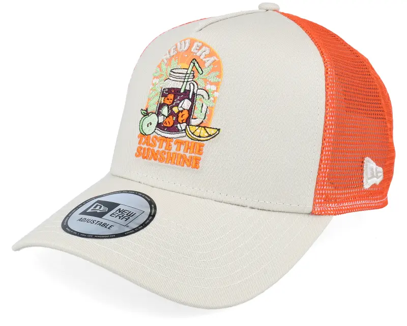 New Era Summer Patch Stone/Orange A-Frame Trucker online