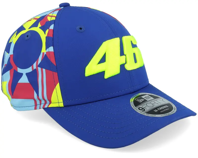 New Era VR46 Vale Fanwear 9FORTY M-crown Royal Blue/Neon Yellow Adjustable online