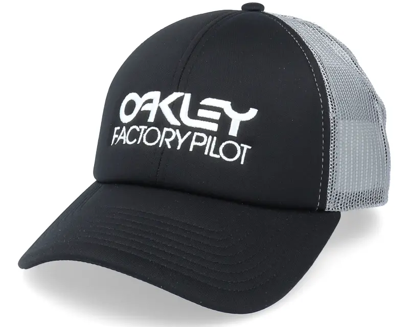 Oakley Factory Pilot Hat Blackout Black/Grey Trucker online