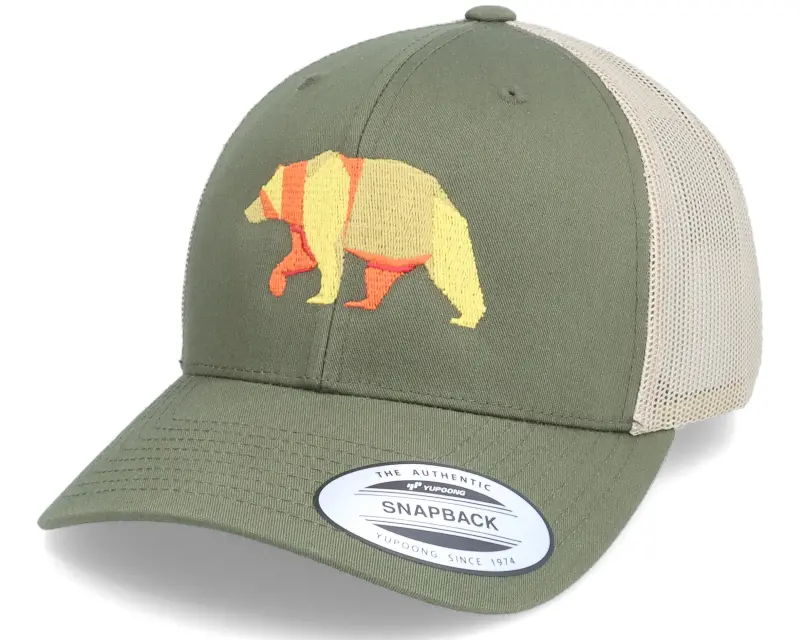 Origami Paper Bear Mossgreen/Khaki Trucker online