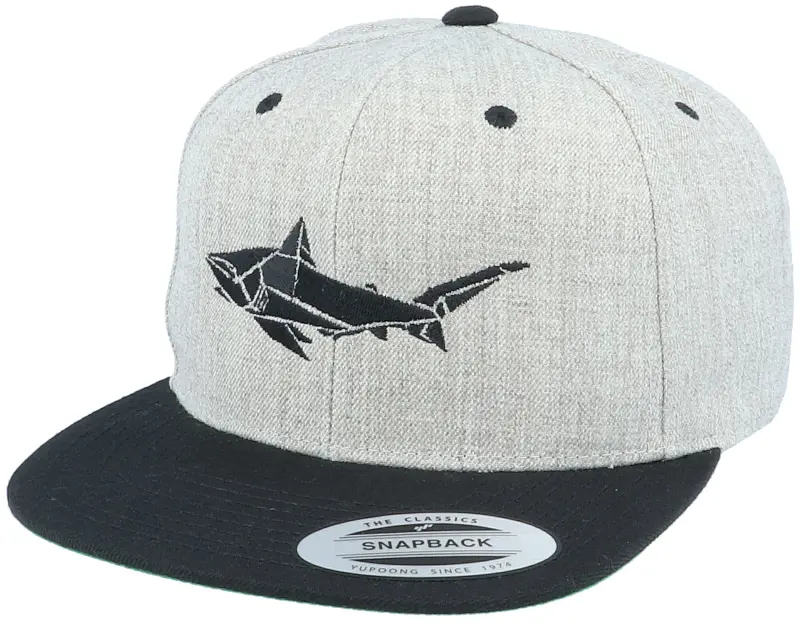 Origami Paper Shark Heather Grey/Black Snapback online
