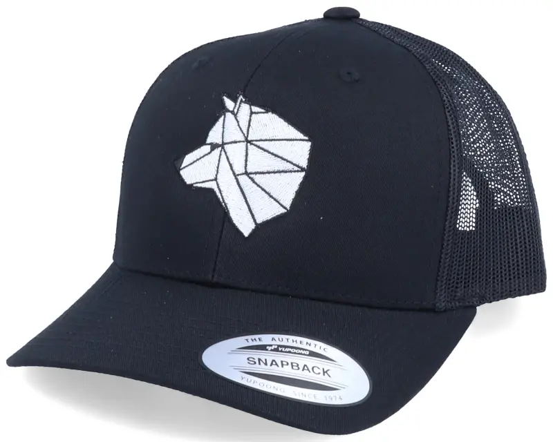 Origami White Paper Wolf Black Trucker online