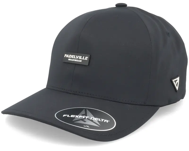 Padelville Padel Headwear White Rubber Black Delta Flexfit online