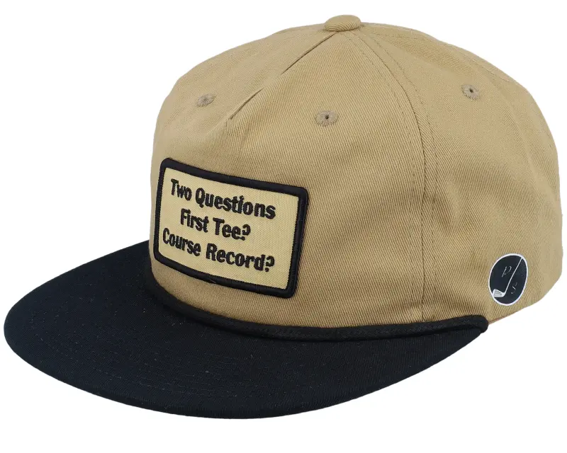 Pins & Stripes Golf Patch Logo Rope Khaki/Black Snapback online