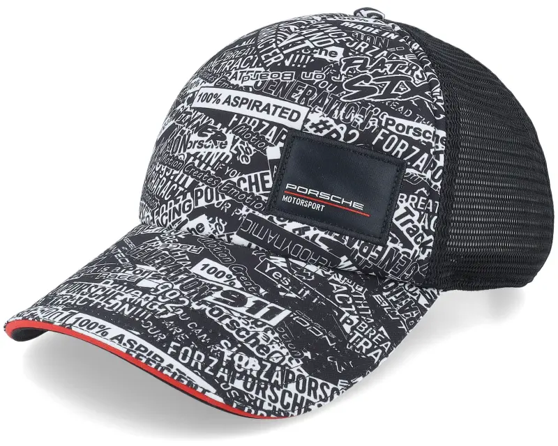Porsche Porsche Motorsport Quoted All Over Print Black Trucker online