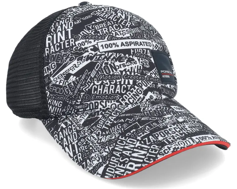 Porsche Porsche Motorsport Quoted All Over Print Black Trucker online