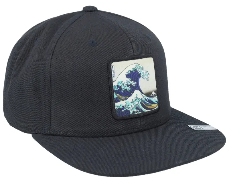 Public Domain Hokusai The Great Wave Black Snapback online