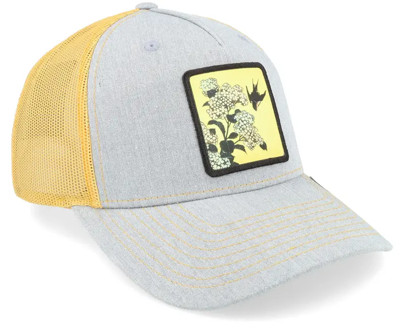Public Domain Hydrangea And Swallow Heather Grey/Gold Trucker online