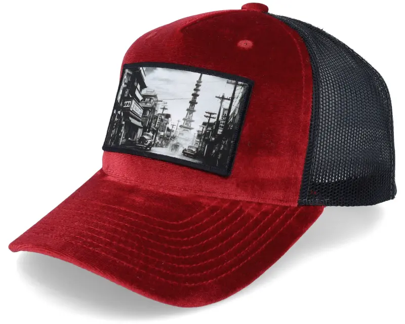 Public Domain Japan Red/Black Velvet Trucker online