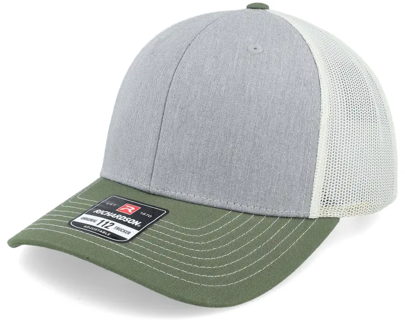 Richardson 112 Tri Heather Grey/Birch/Army Olive Trucker online