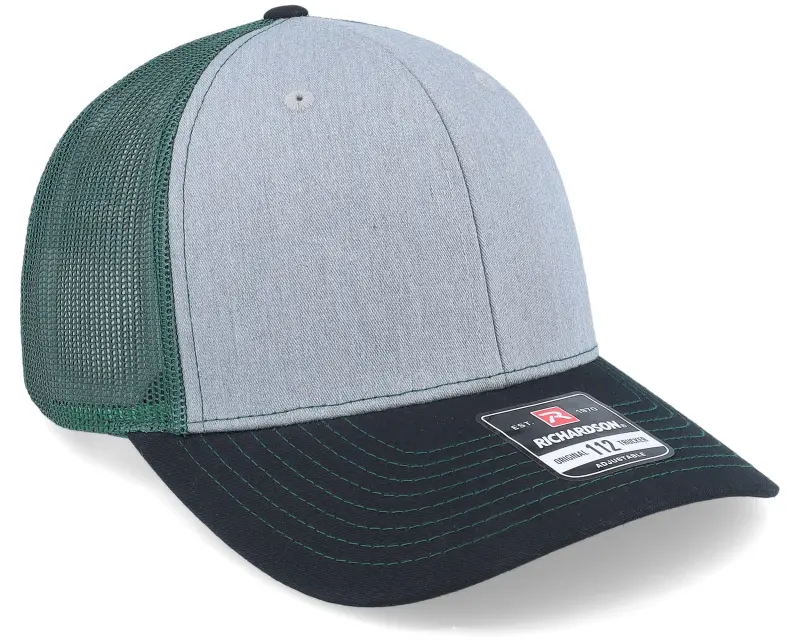 Richardson 112 Tri Heather Grey/Dark Green/Black Trucker online